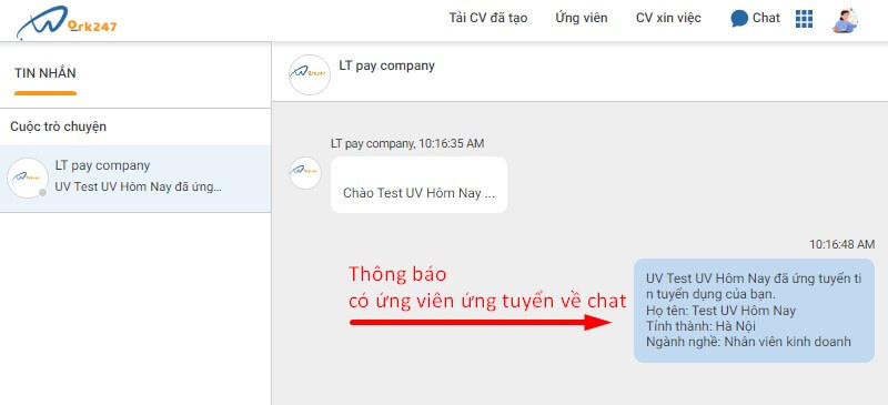 Dễ dàng kết nối với nhà tuyển dụng