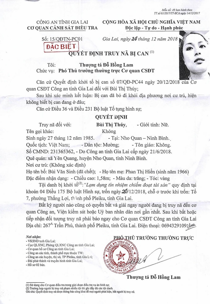 lệnh truy nã đặc biệt