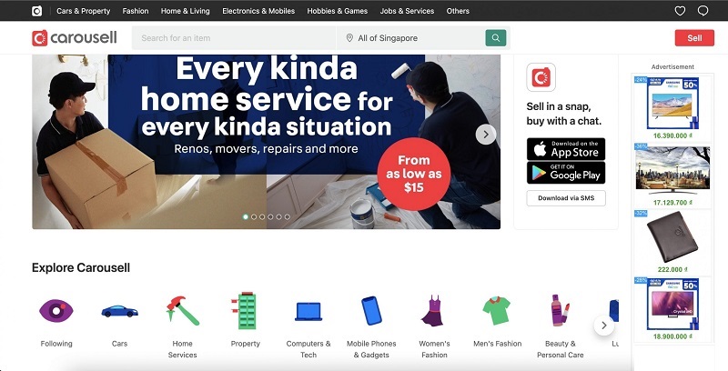 Carousell bán lại đồ cũ