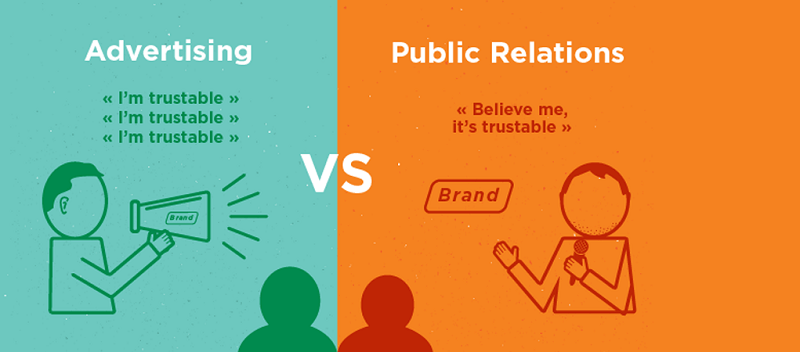 Phân biệt PR và quảng cáo