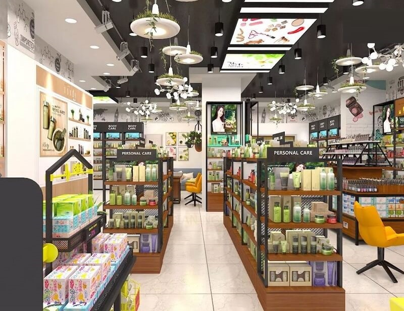 Bí quyết để bài trí cho cửa hàng mỹ phẩm cuốn hút