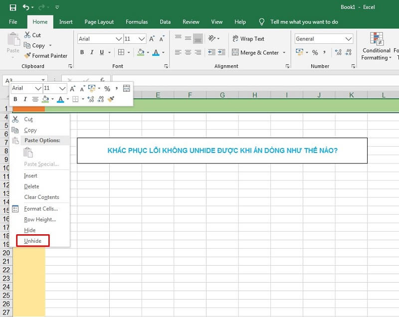 Cách ẩn dòng trong excel và cách bỏ ẩn dòng như thế nào?