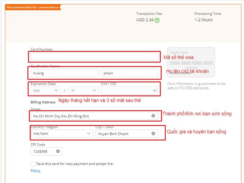 Bạn chọn hình thức thanh toán