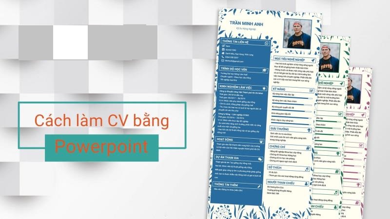 Cách làm hồ sơ xin việc điện tử trên Powerpoint hay Excel, website.