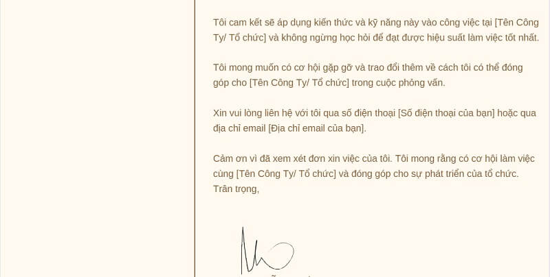 Đưa ra cam kết một cách trung thực và cụ thể