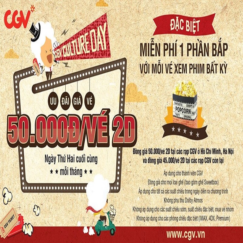 Các chương trình ưu đãi của Cgv