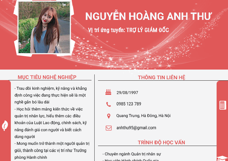  Một vài lưu ý khi viết CV hành chính nhân sự