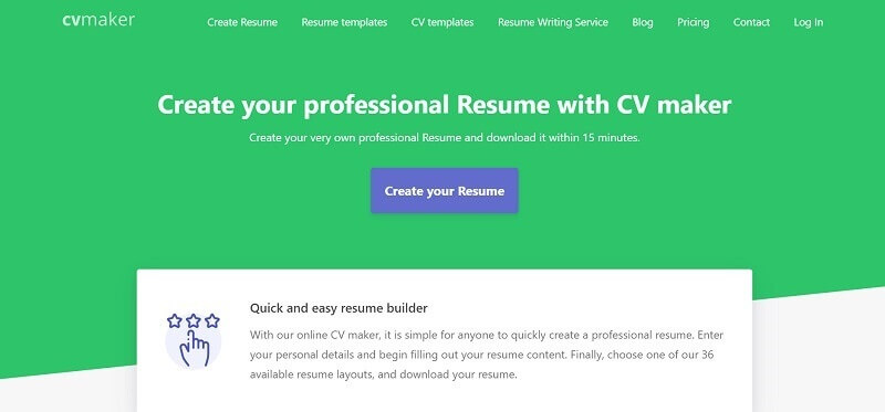Nền tảng tạo CV nhanh chóng - CV Maker