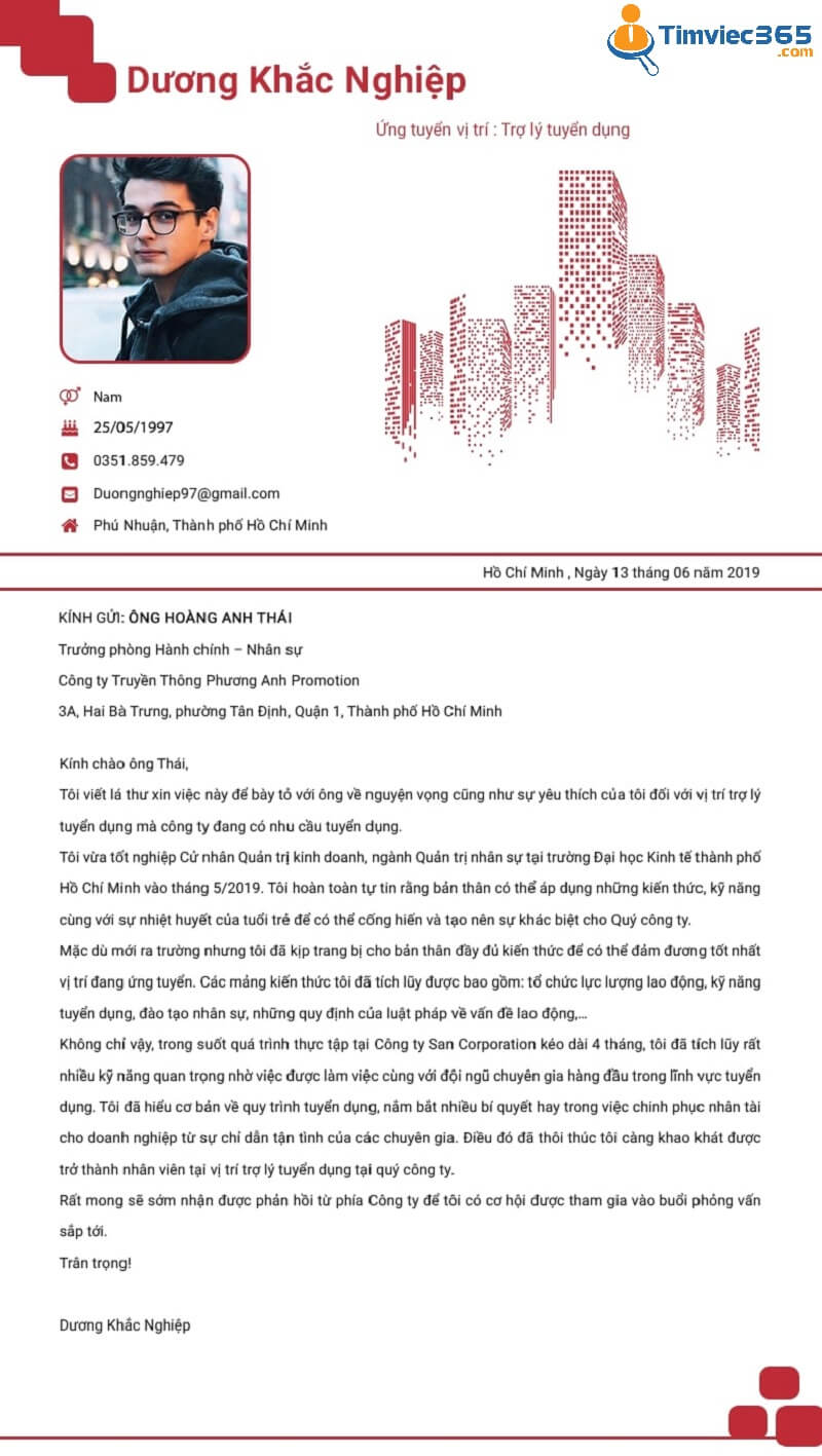 Cách viết một cover letter xin thực tập đúng chuẩn 