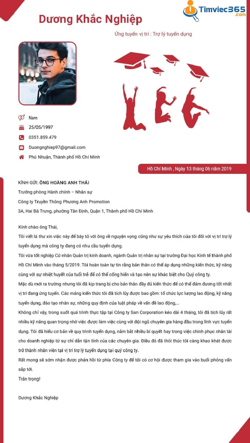 Tham khảo cover letter xin thực tập tại đâu? 