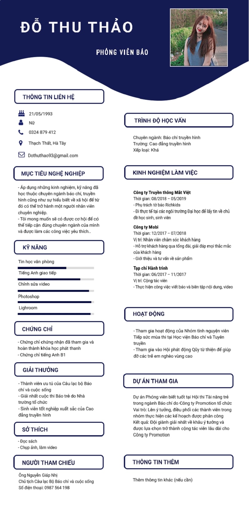 Tầm quan trọng của CV báo chí truyền hình