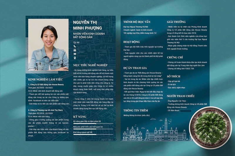 CV nhân viên kinh doanh bất động sản