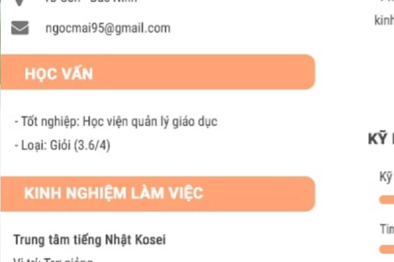 Thể hiện trình độ học vấn