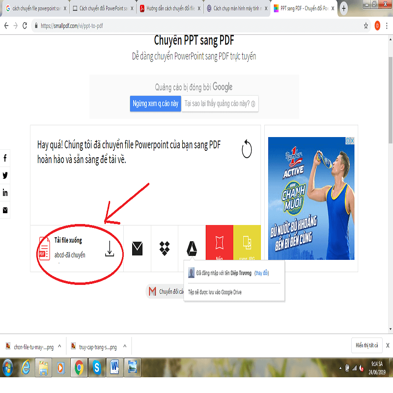 Đã chuyển đổi xong
