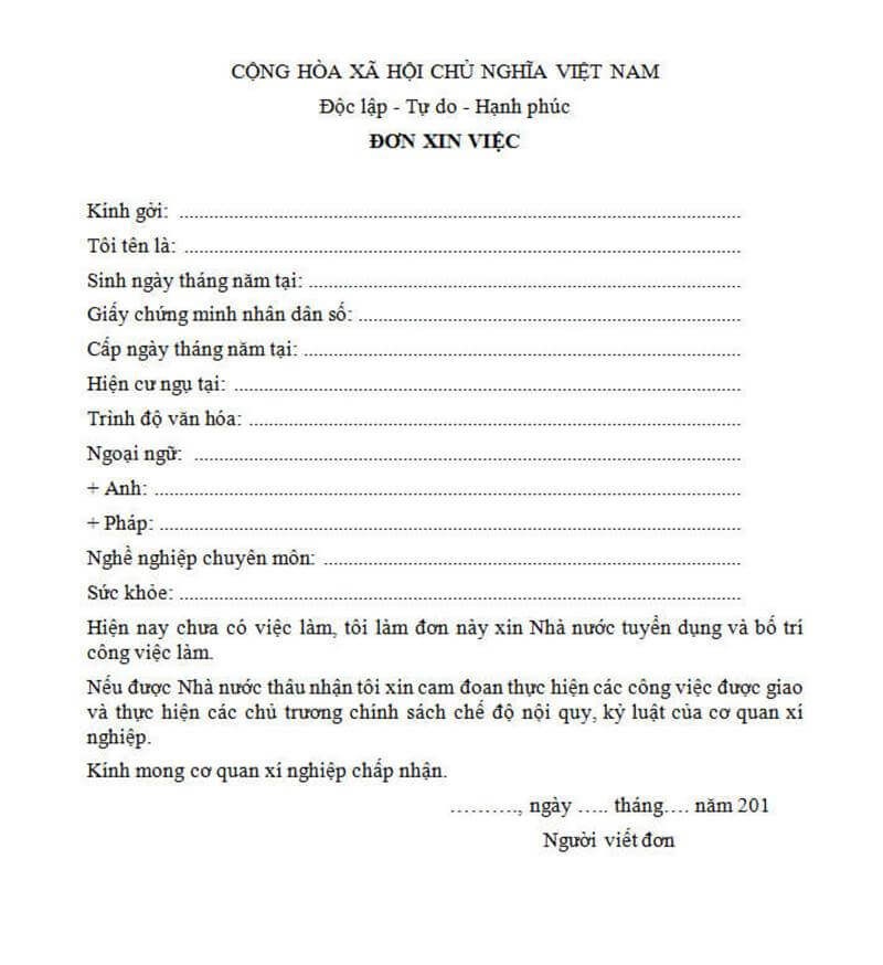 Hướng dẫn cách viết đơn xin việc bác sĩ cực chuẩn