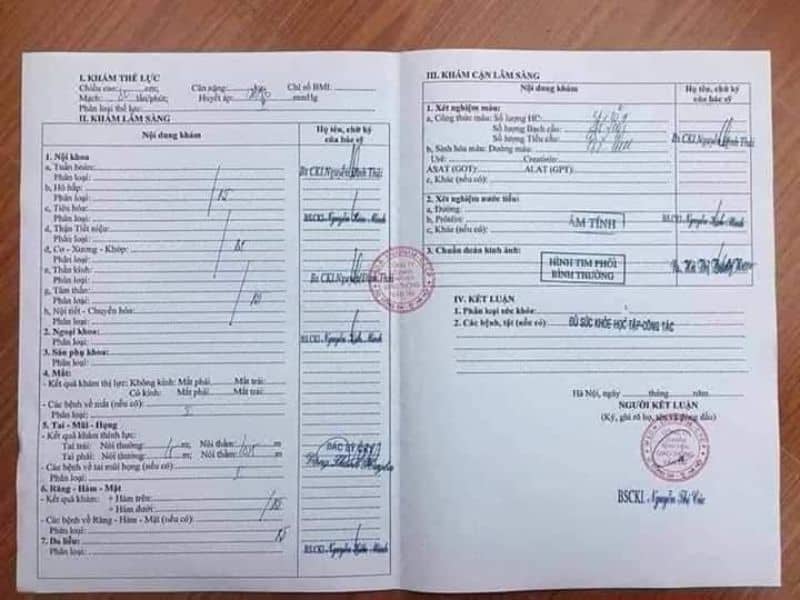 Giấy khám sức khỏe chứng minh được sức khỏe của bạn