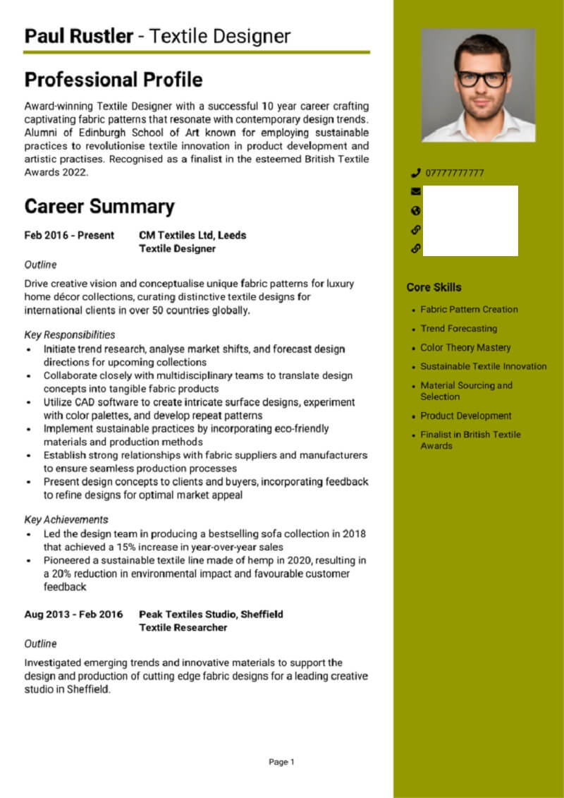 Yếu tố hình thức của CV xin việc ngành may bằng tiếng Anh