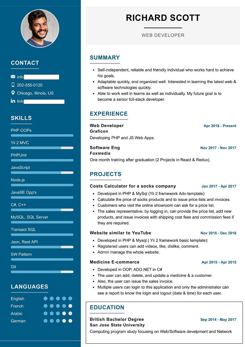 Cách viết phần học vấn cho CV Developer
