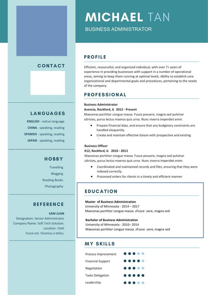 Trình độ học vấn trong CV kinh doanh