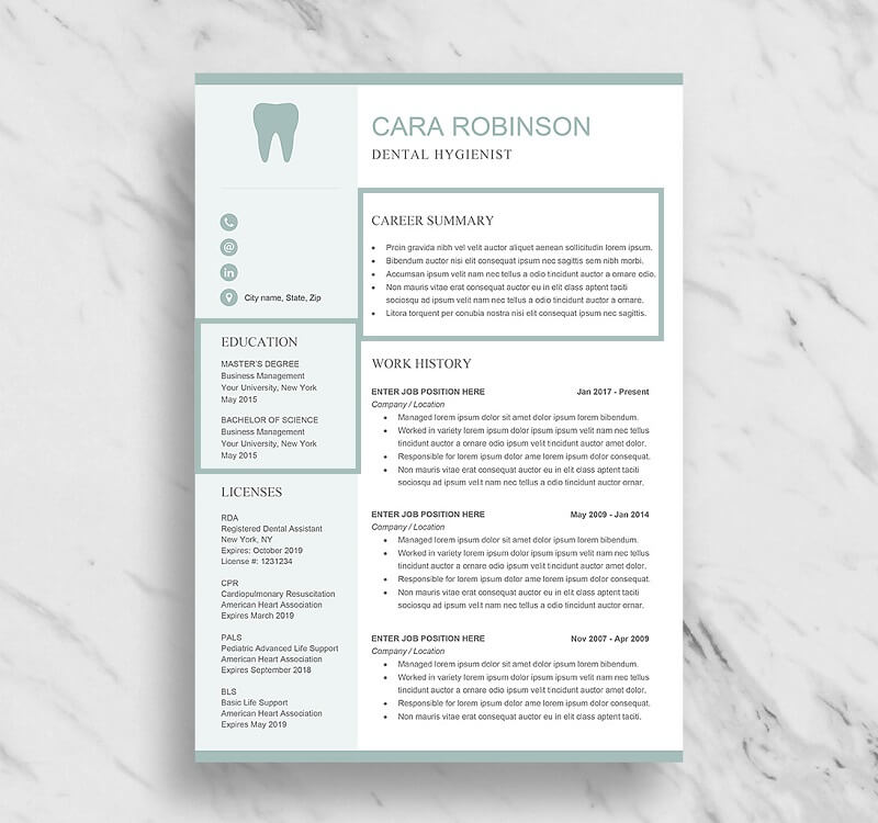 Phần học vấn trong CV phụ tá nha khoa