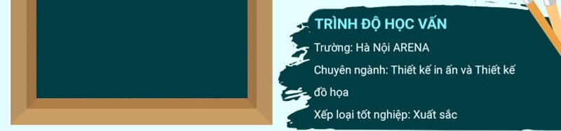 Mục trình độ học vấn trong bản CV xin việc thiết kế mỹ thuật