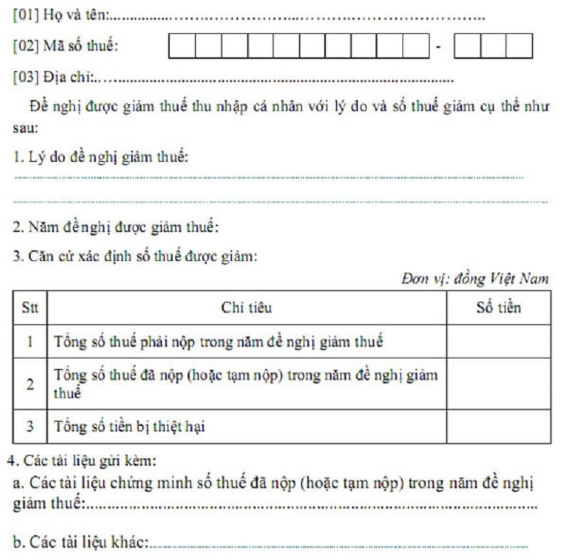 Hướng dẫn chi tiết cách viết đơn xin miễn thuế thu nhập cá nhân