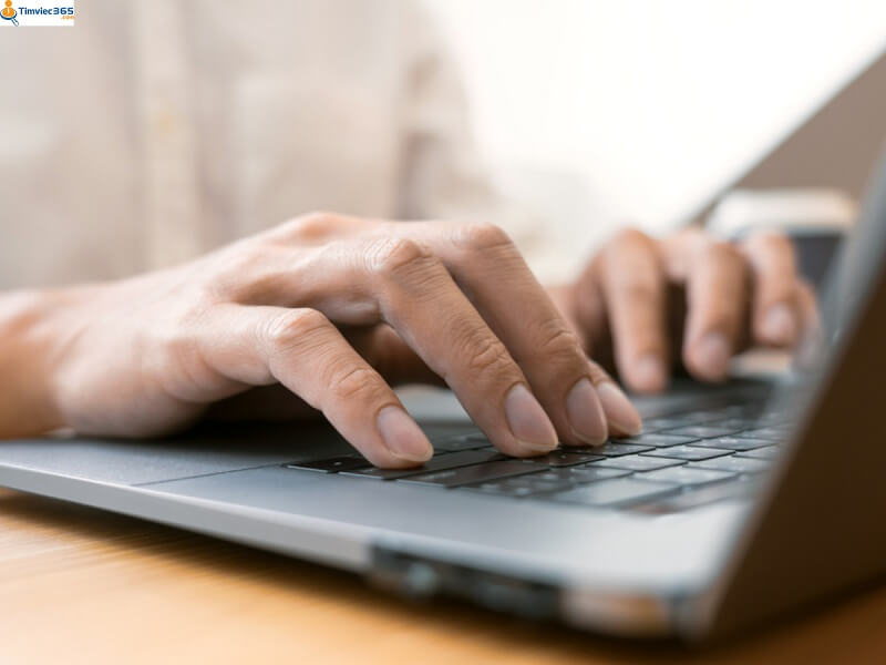 Đơn xin việc part time được đánh máy