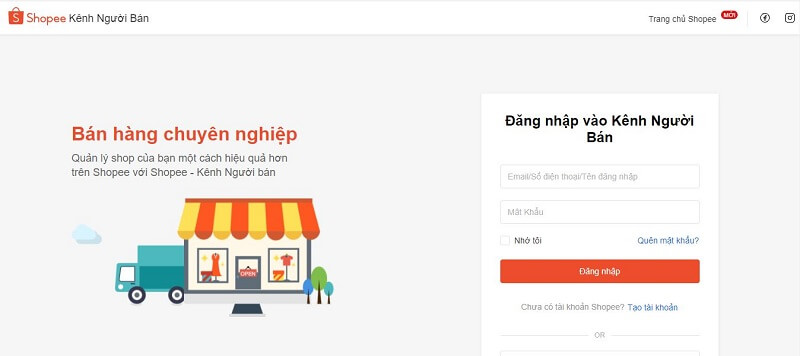 Đăng ký bán hàng tại kênh người bán