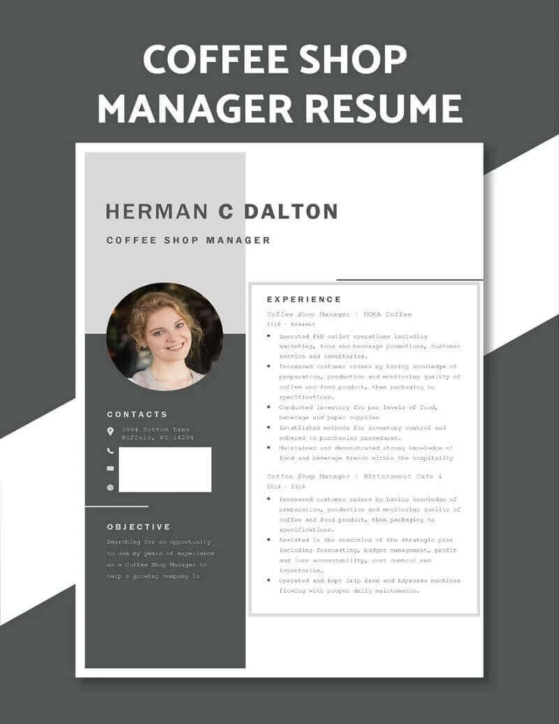 Kinh nghiệm làm việc trong CV xin việc quán cafe