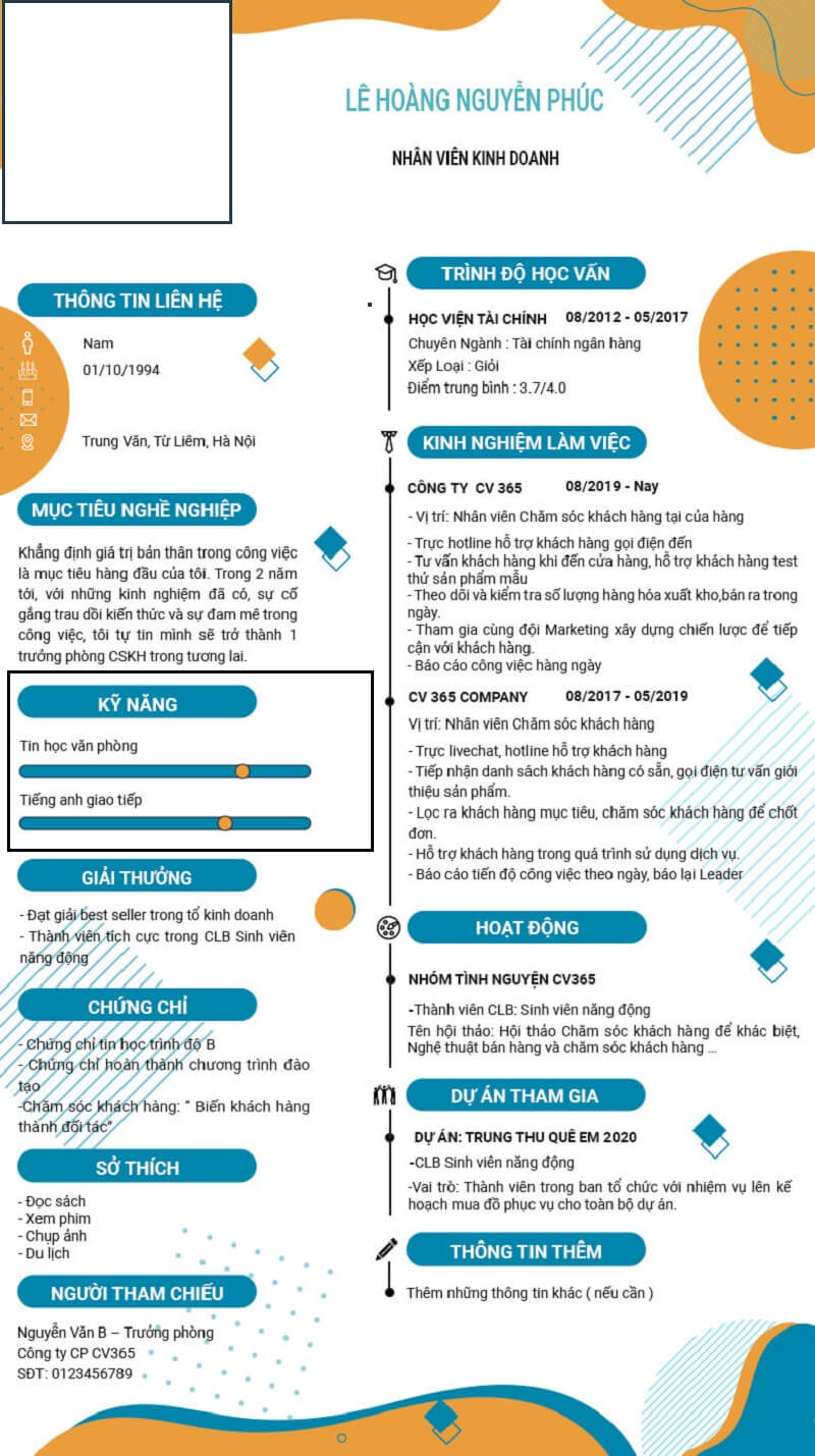 Kỹ năng nghề nghiệp trong CV nhân viên kinh doanh
