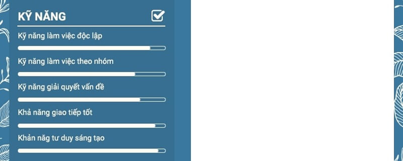 Phần kỹ năng trong bản CV xin việc Nông - Lâm - Ngư Nghiệp