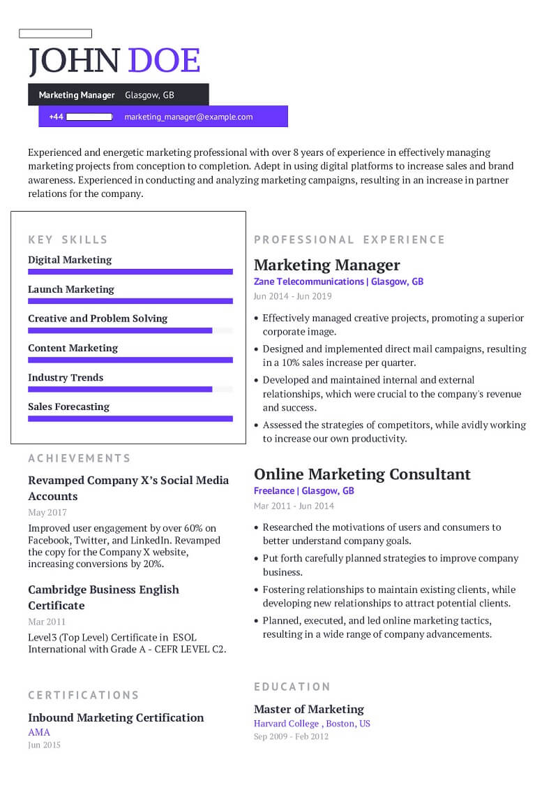 Kỹ năng làm việc trong CV xin việc Marketing Manager