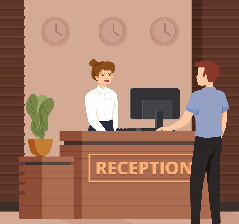 lễ tân tiếng anh là gì