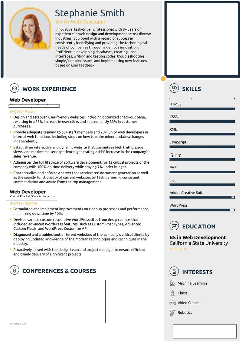 Những lưu ý khi lựa chọn mẫu CV developer template