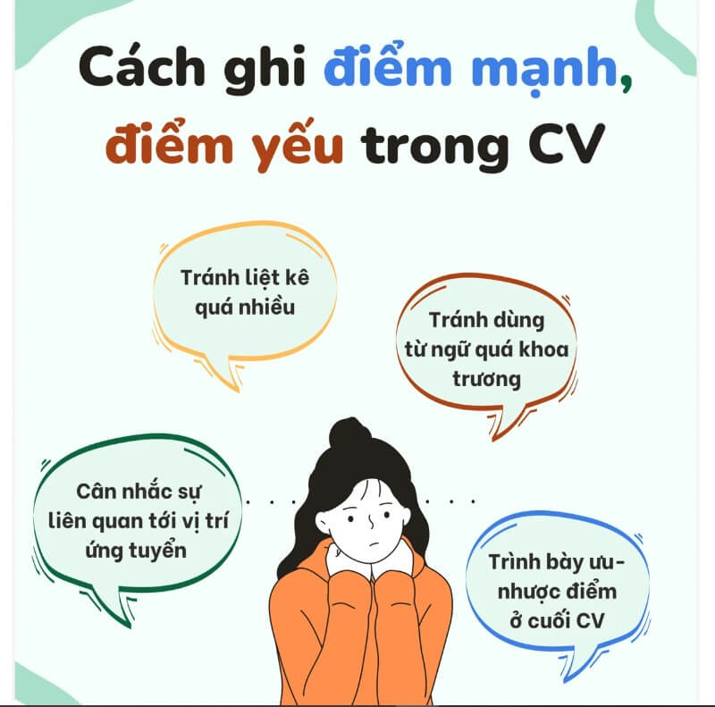 Lưu ý khi trình bày điểm mạnh - điểm yếu trong cv