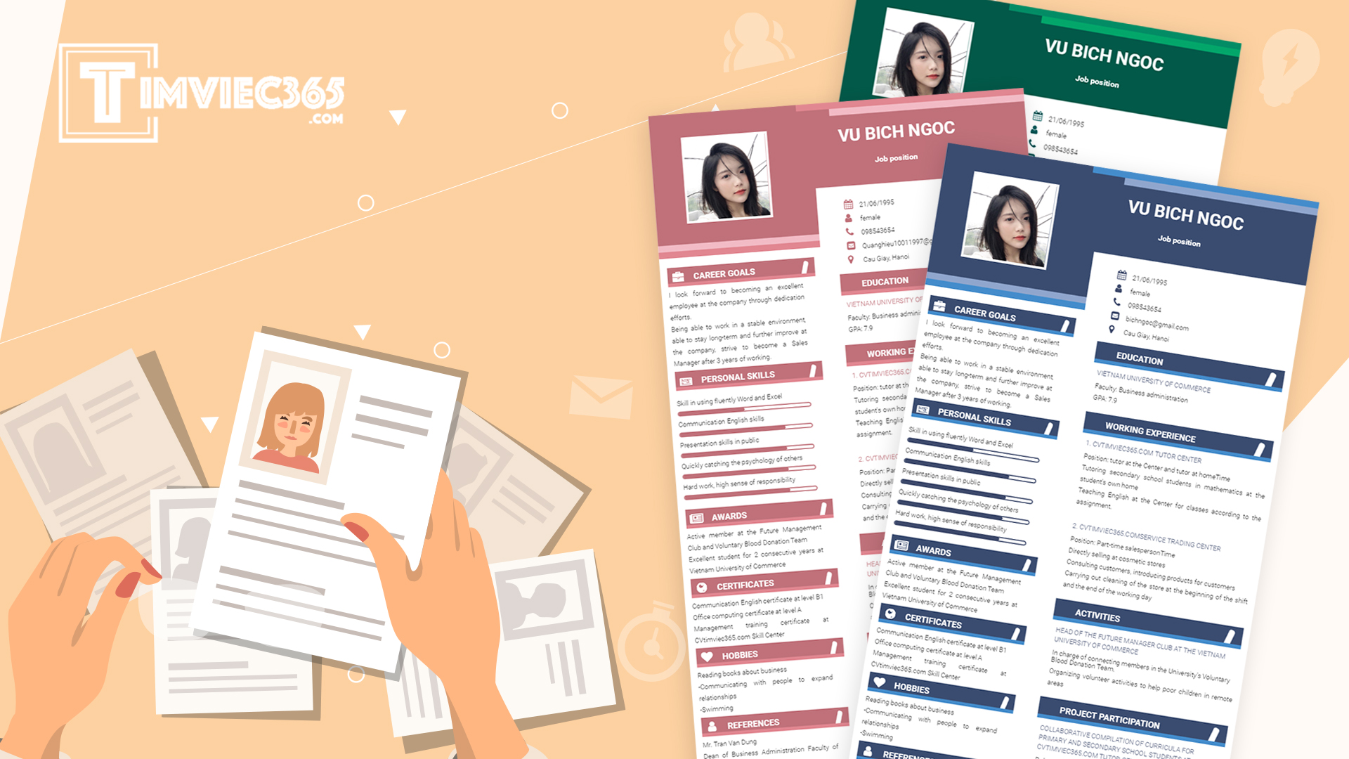 lưu ý sử dụng mẫu CV xin việc tiếng Anh file word