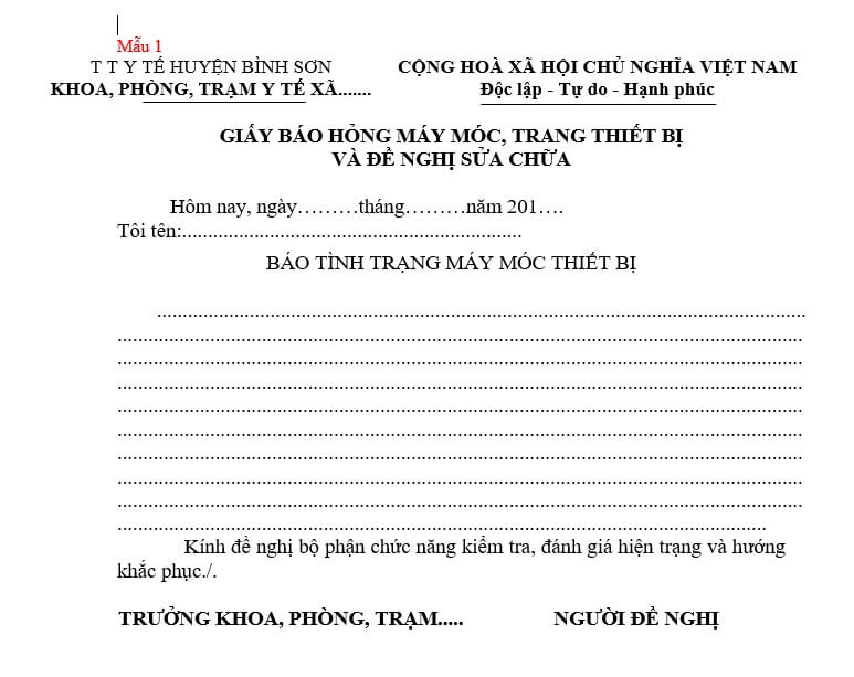 Những lưu ý quan trọng khi tạo mẫu báo cáo tình trạng thiết bị