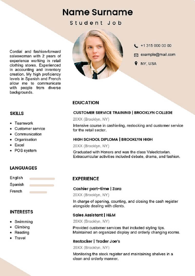 Mẫu CV cho học sinh cấp 3 phổ biến nhất