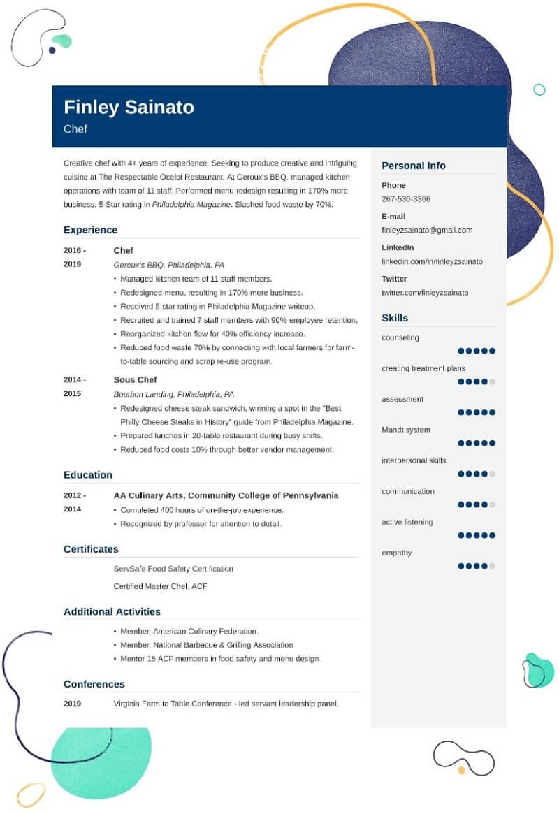 Mẫu CV xin việc bếp bánh 