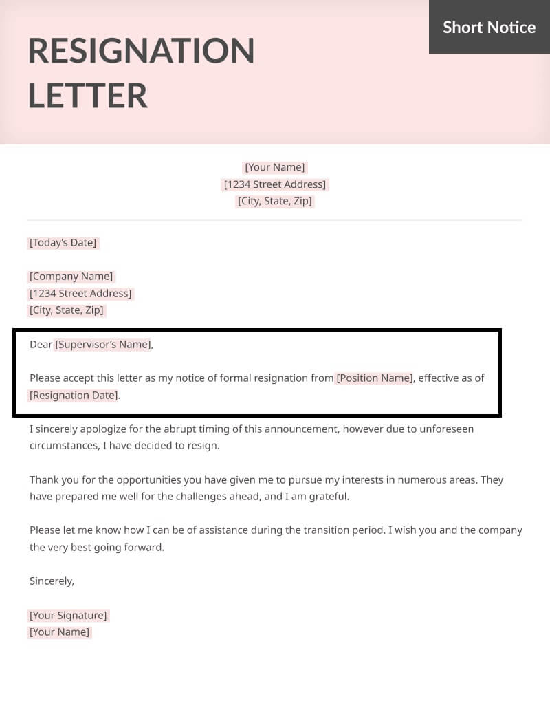 Phần mở đầu của email xin nghỉ việc bằng tiếng Anh chuyên nghiệp
