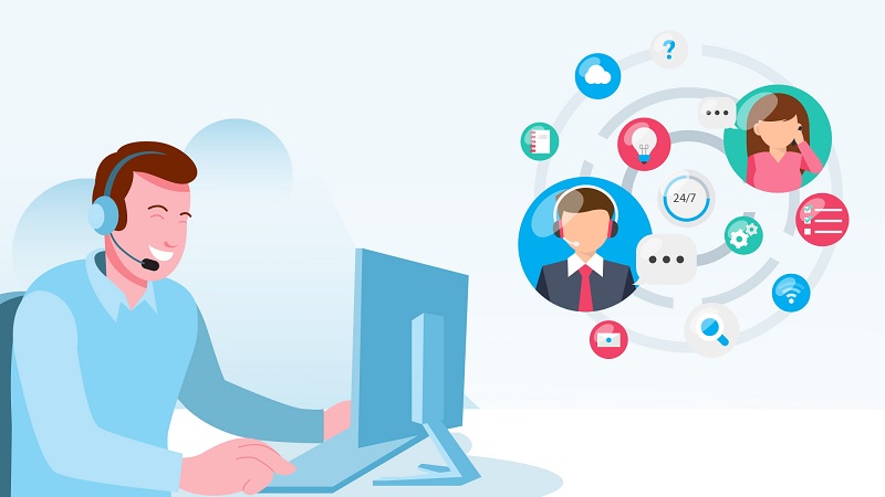 Chủ điện giới thiệu và tư vấn dịch vụ 