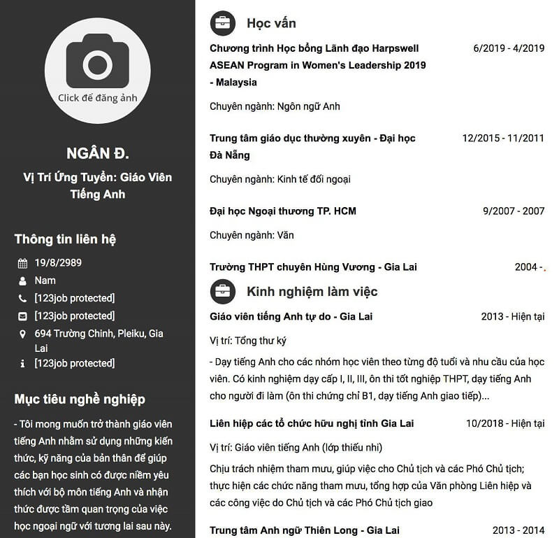 Mục tiêu nghề nghiệp trong CV xin việc giáo viên tiếng anh