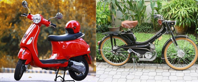 Phân biệt xe mô tô và xe gắn máy