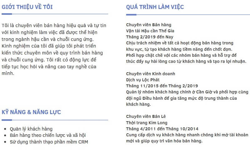 Hướng dẫn trình bày kinh nghiệm trong CV ứng tuyển vào shop quần áo