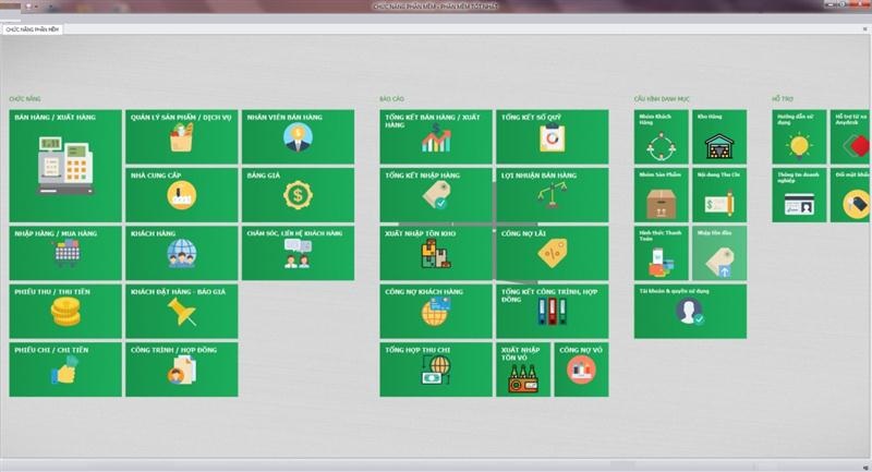 Một số tính năng của phần mềm bán hàng vật liệu xây dựng