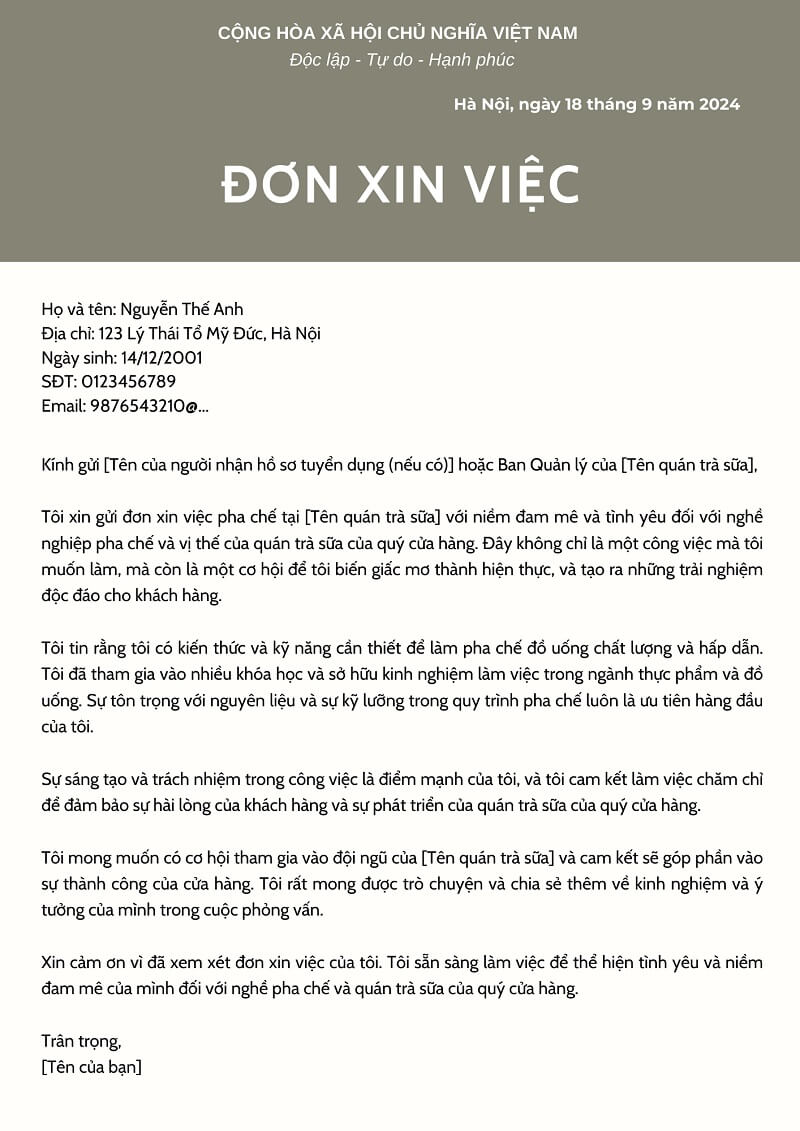 Những sai lầm cần tránh khi viết Đơn xin việc nói chung