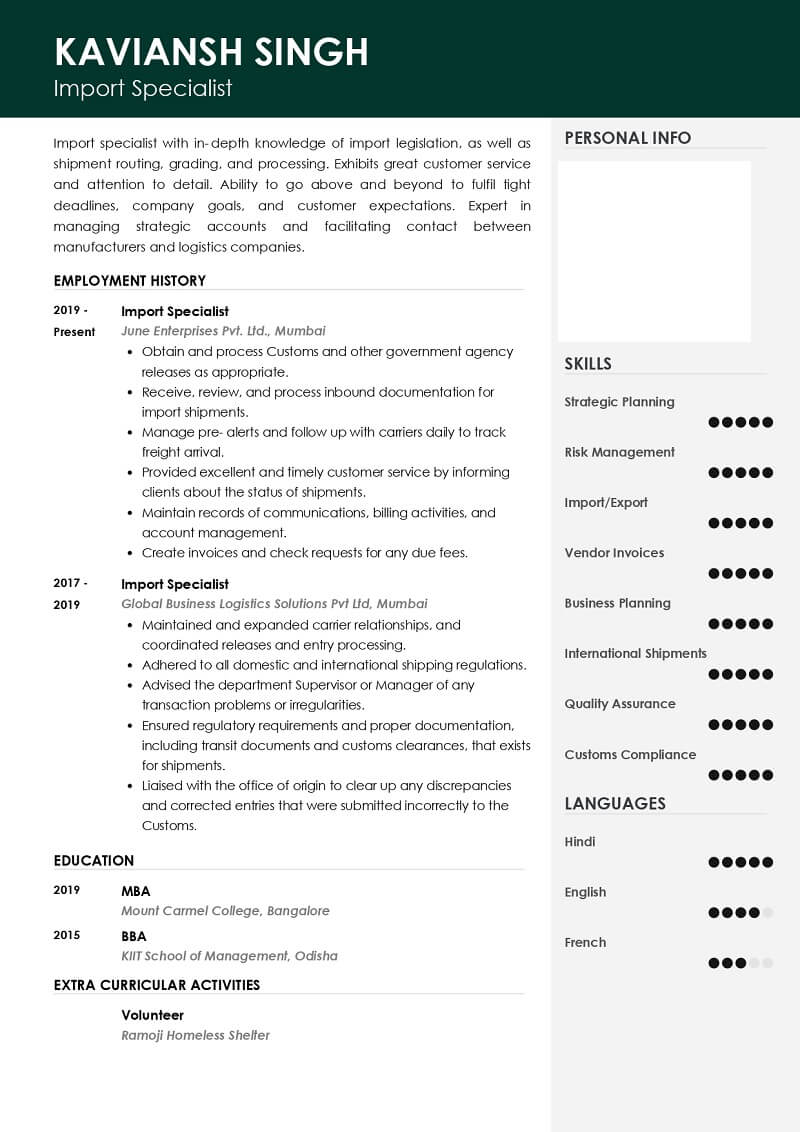 Tầm quan trọng của CV xuất nhập khẩu tiếng Anh
