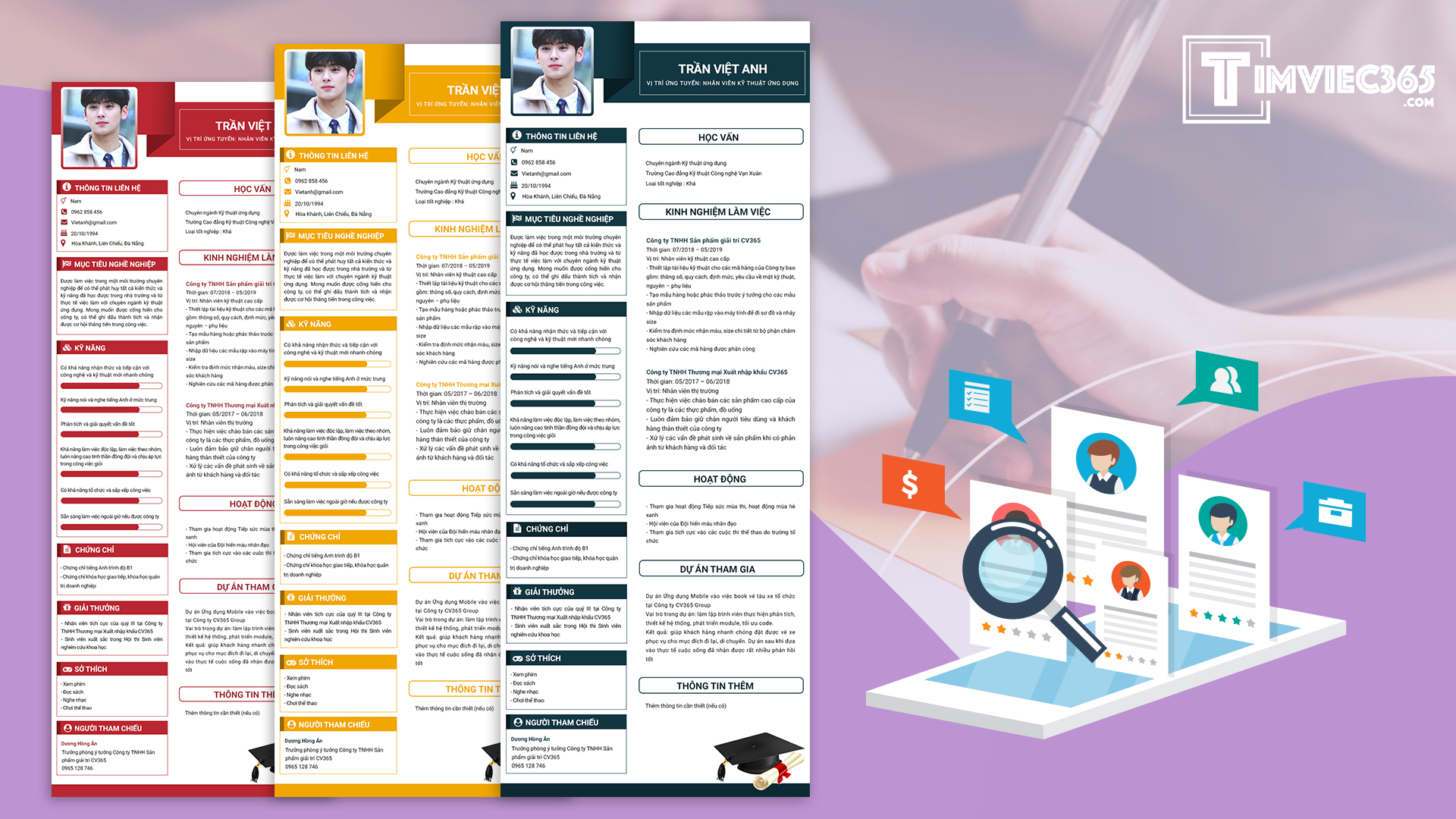 thiết kế CV bằng word chi tiết