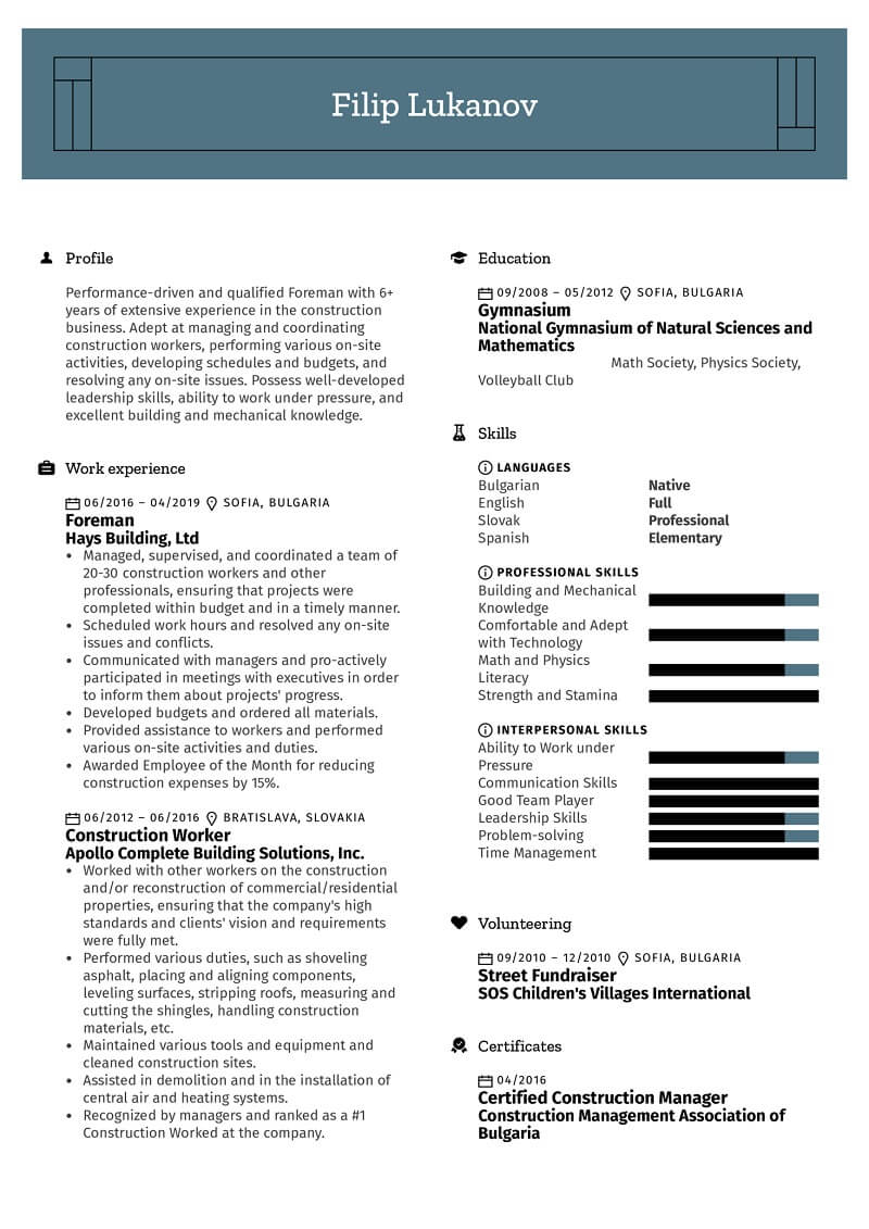 CV xin việc ngành xây dựng sắp xếp theo thời gian