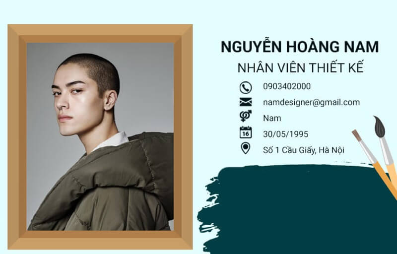 Phần thông tin cá nhân trong CV thiết kế mỹ thuật